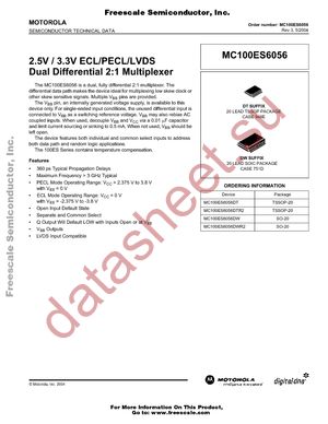 MC100ES6056DT datasheet  